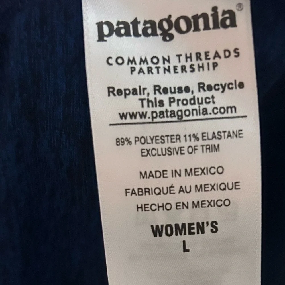 Patagonia W's Sleeveless Seabrook Dress Channel Blue NWT L - Picture 6 of 6